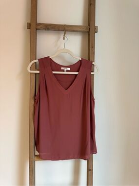 Anthropologie Noroh Sleeveless Blouse in Dusty Rose